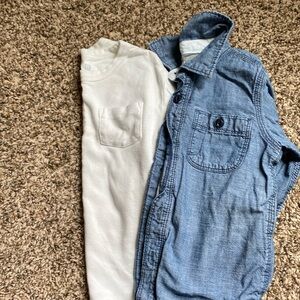 GAP kids bundle. Denim shirt. White shirt.